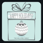 Christmas Ornaments Holiday Stickers<br><div class="desc">Personalize the custom text above. You can find additional coordinating items in our "Christmas Ornaments Collection".</div>