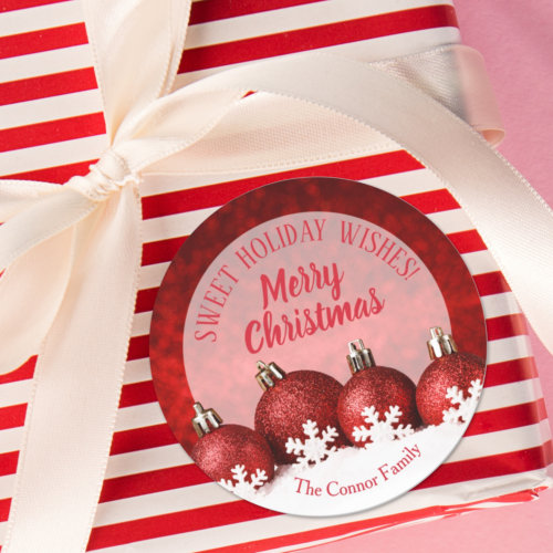 Christmas Ornaments Homemade Food Holiday Baking Classic Round Sticker