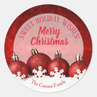 Christmas Ornaments Homemade Food Holiday Baking Classic Round Sticker