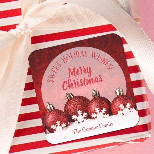 Christmas Ornaments Homemade Food Holiday Baking Square Sticker
