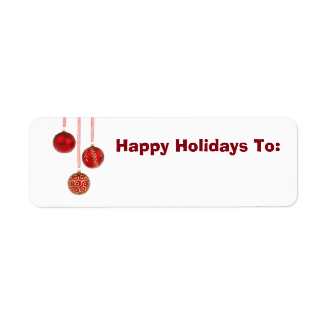 Christmas Ornaments Label (Front)