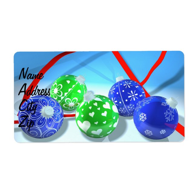 Christmas ornaments label (Front)