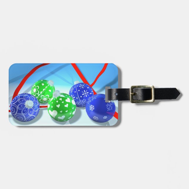 Christmas ornaments luggage tag (Front Horizontal)