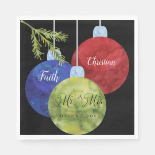 Christmas Ornaments, Mr & Mrs Wedding Napkins