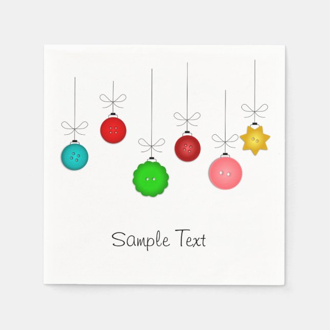 Christmas Ornaments Napkins (Front)