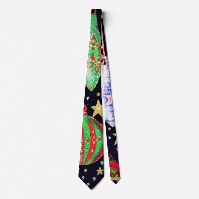 Christmas Ornaments Neck Tie (Front)