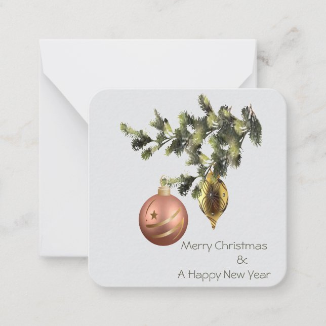 Christmas ornaments  note card (Front)
