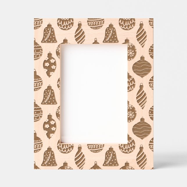 Christmas Ornaments Pattern Engraved Frames (Front)