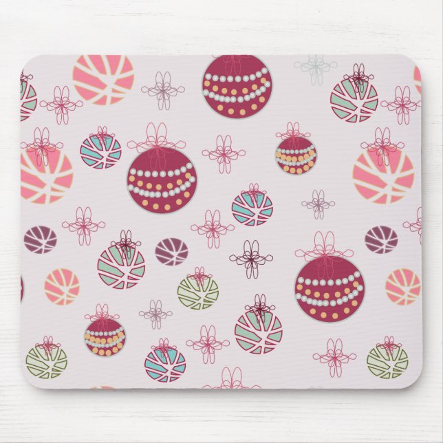 Christmas Ornaments Pattern Mouse Pad (Front)