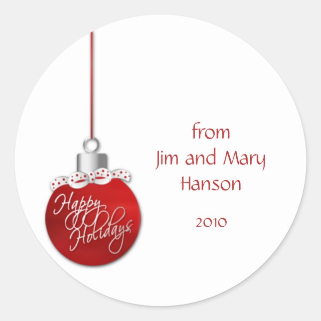 Christmas Ornaments Personalized Christmas Sticker (Front)