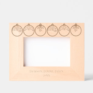 CHRISTMAS ORNAMENTS PERSONALIZED PICTURE ENGRAVED FRAMES