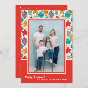 Christmas Ornaments Photo Holiday Card