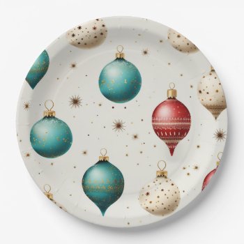 Christmas Ornaments Plate by RossiCards at Zazzle