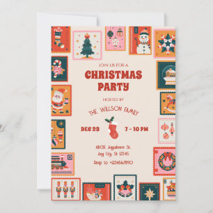 Christmas ornaments postage stmaps invitation