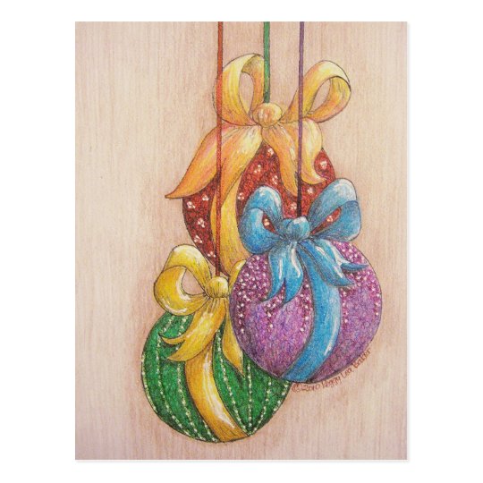 Christmas Ornaments Postcard