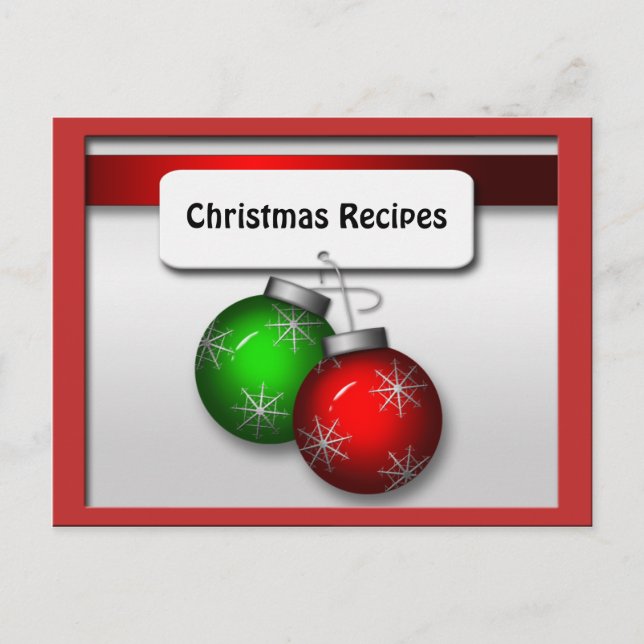 Christmas Ornaments Recipe Cards (Front)