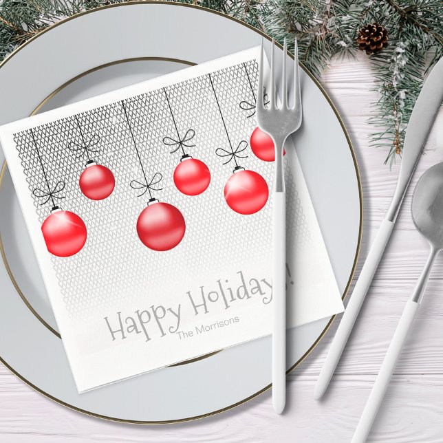 Christmas Ornaments Red ID251  Napkins (Creator Uploaded)