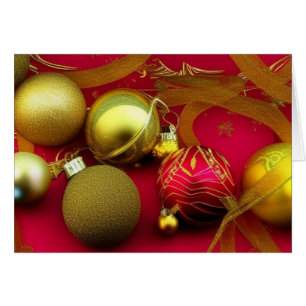 Christmas Ornaments Red Velvet Cards