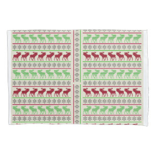 CHRISTMAS ORNAMENTS REINDEER  PILLOW CASE