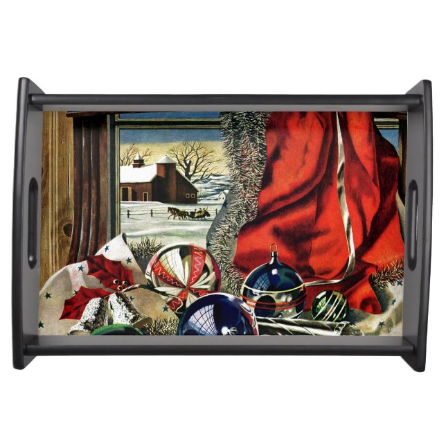 Christmas Ornaments Serving Tray (Front)