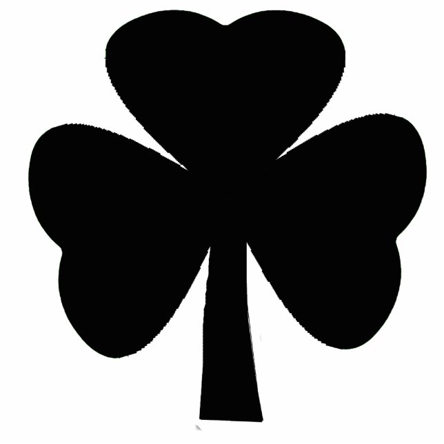 Christmas Ornaments Shamrock Black Cutout (Front)