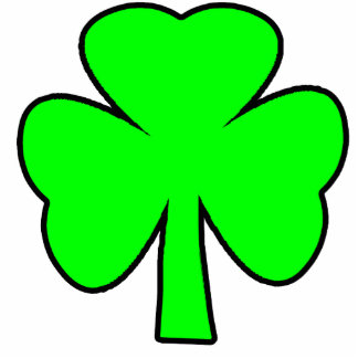 Christmas Ornaments Shamrock Green Black Statuette