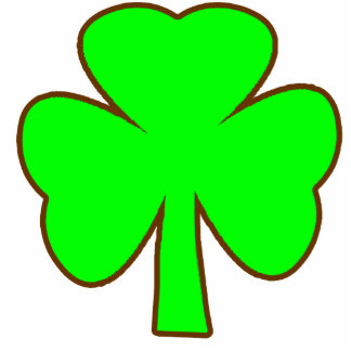 Christmas Ornaments Shamrock Green Brown Cutout