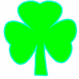 Christmas Ornaments Shamrock Green Cyan Statuette