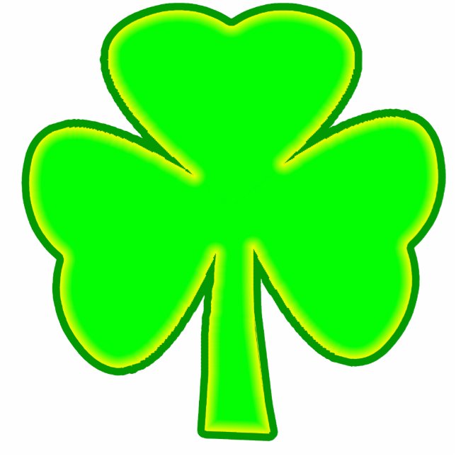 Christmas Ornaments Shamrock Green Dark Green Yell Cutout (Front)