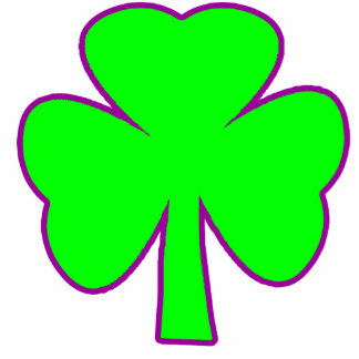 Christmas Ornaments Shamrock Green Dark Purple Cutout