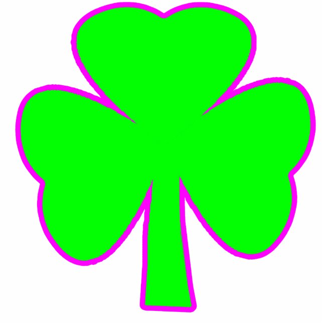 Christmas Ornaments Shamrock Green Purple Statuette (Front)