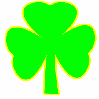 Christmas Ornaments Shamrock Green Yellow Statuette