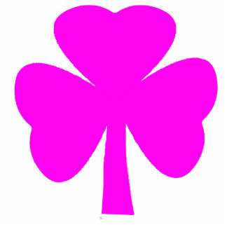 Christmas Ornaments Shamrock Magenta Cutout