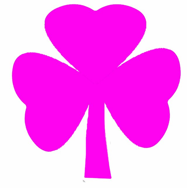 Christmas Ornaments Shamrock Magenta Cutout (Front)