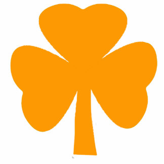 Christmas Ornaments Shamrock Orange Statuette
