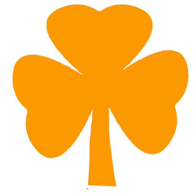 Christmas Ornaments Shamrock Orange Statuette (Front)