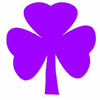 Christmas Ornaments Shamrock Purple Statuette