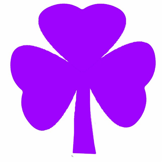 Christmas Ornaments Shamrock Purple Statuette (Front)