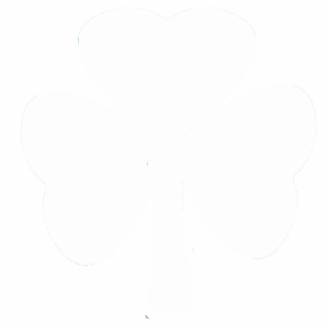 Christmas Ornaments Shamrock White Statuette (Front)