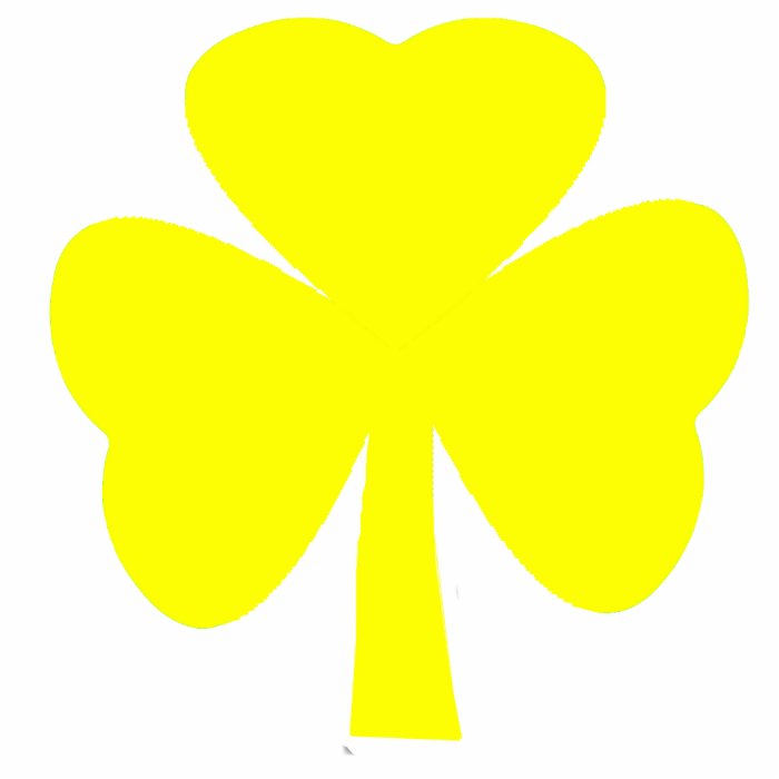 Christmas Ornaments Shamrock Yellow Photo Cutouts