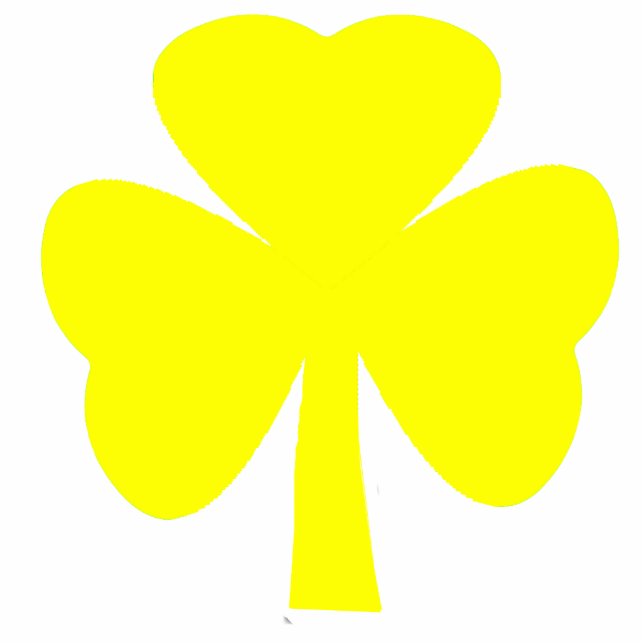 Christmas Ornaments Shamrock Yellow Statuette (Front)