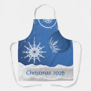 Christmas Ornaments Snowflake 2026 Add Name Apron