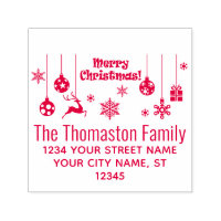 Christmas Ornaments Snowflake Name Return Address