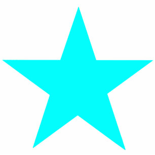 Christmas Ornaments Star Cyan Statuette