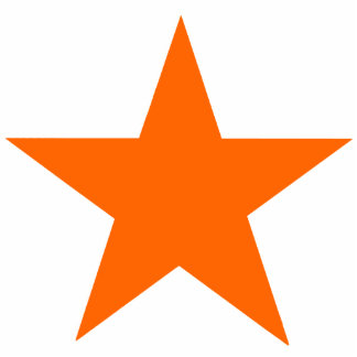 Christmas Ornaments Star Orange Cutout