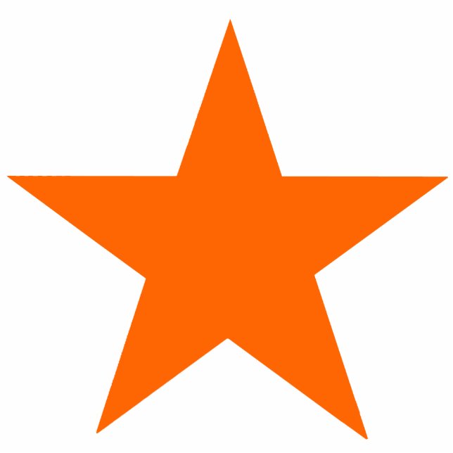 Christmas Ornaments Star Orange Cutout (Front)