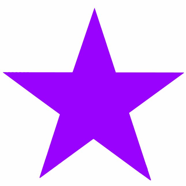 Christmas Ornaments Star Purple Cutout (Front)