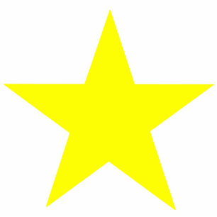 Christmas Ornaments Star Yellow Cutout