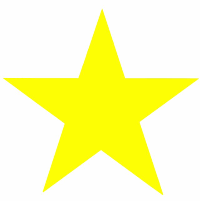 Christmas Ornaments Star Yellow Cutout (Front)