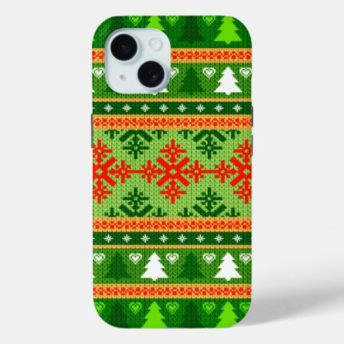 CHRISTMAS ORNAMENTS STYLE iPhone 15 CASE